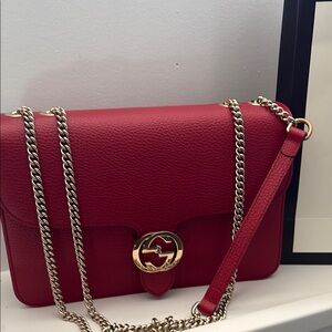 Gucci Red Leather Chain Shoulder Bag
Authentic with receipt